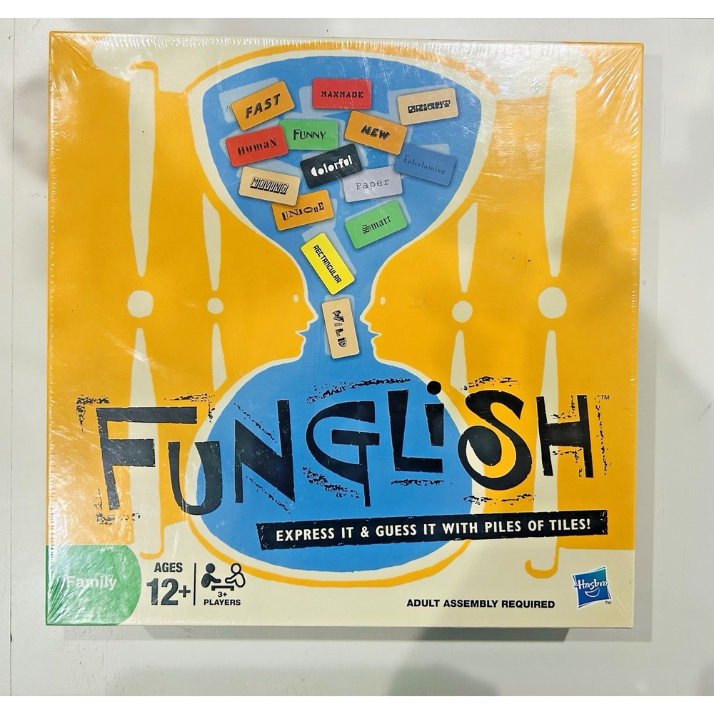 Funglish Factory Sealed Game HASBRO Family Games -Express it & Guess with Tiles